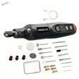 Black and red Jangk Life USB rechargeable mini electric drill with attachments