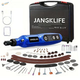 Blue Jangklife USB rechargeable mini electric drill with bits and pads