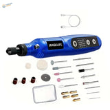 USB rechargeable Blue Jangklife mini electric drill with attachments