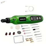 USB rechargeable mini electric drill with green jangk life rotary tool and bits