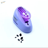 UStar tree leaf maker with purple plastic punch and 3 cutouts