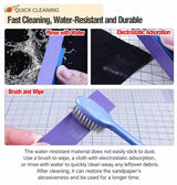 Ustar adhesive-backed modeling sandpaper with purple self-adhesive sandpaper sheets and a blue handle with metal bristles