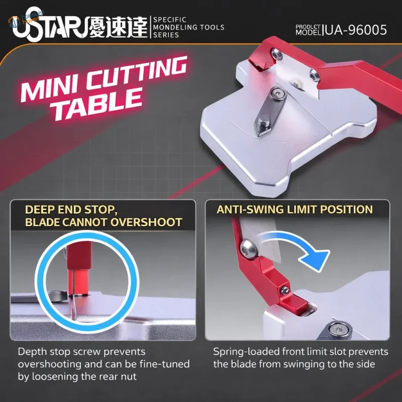 UStar adjustable mini cutting table for scale modeling