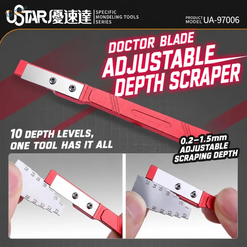UStar adjustable step seam scraper for model kits