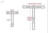 UStar adjustable T-shaped ruler, precision hobby tool with metric scales