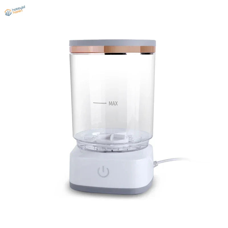 UStar electric brush washer with clear plastic water flosser, rose gold lid