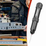 Black ustar glue dispensing stick with precision textured grip and metallic tip for accurate dispensing stick use