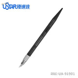 UStar precision hobby knife with silver blade and textured grip
