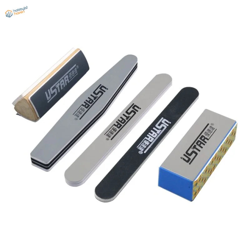 UStar sanding tools set: 5 sanding sticks in assorted colors