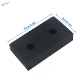 UStar universal bottle holder black rubber block 15cm x 8cm with holes