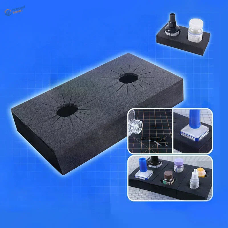 UStar Universal Bottle Holder: black foam organizer with radial cutouts