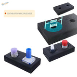 UStar Universal Bottle Holder black foam block with customizable cutouts