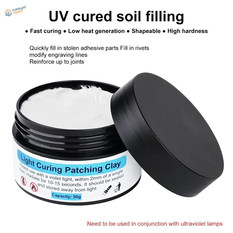 UV-herdende reparasjonsmasse for 3D-utskrifter