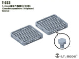 Gray 1.3mm hexagonal screws, 160 pieces in trays, precision hobby tools