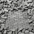 A gray brick wall section made from 200pcs miniature bricks for diorama scenery ideal as model building tools