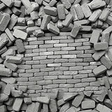 A gray brick wall section made from 200pcs miniature bricks for diorama scenery ideal as model building tools