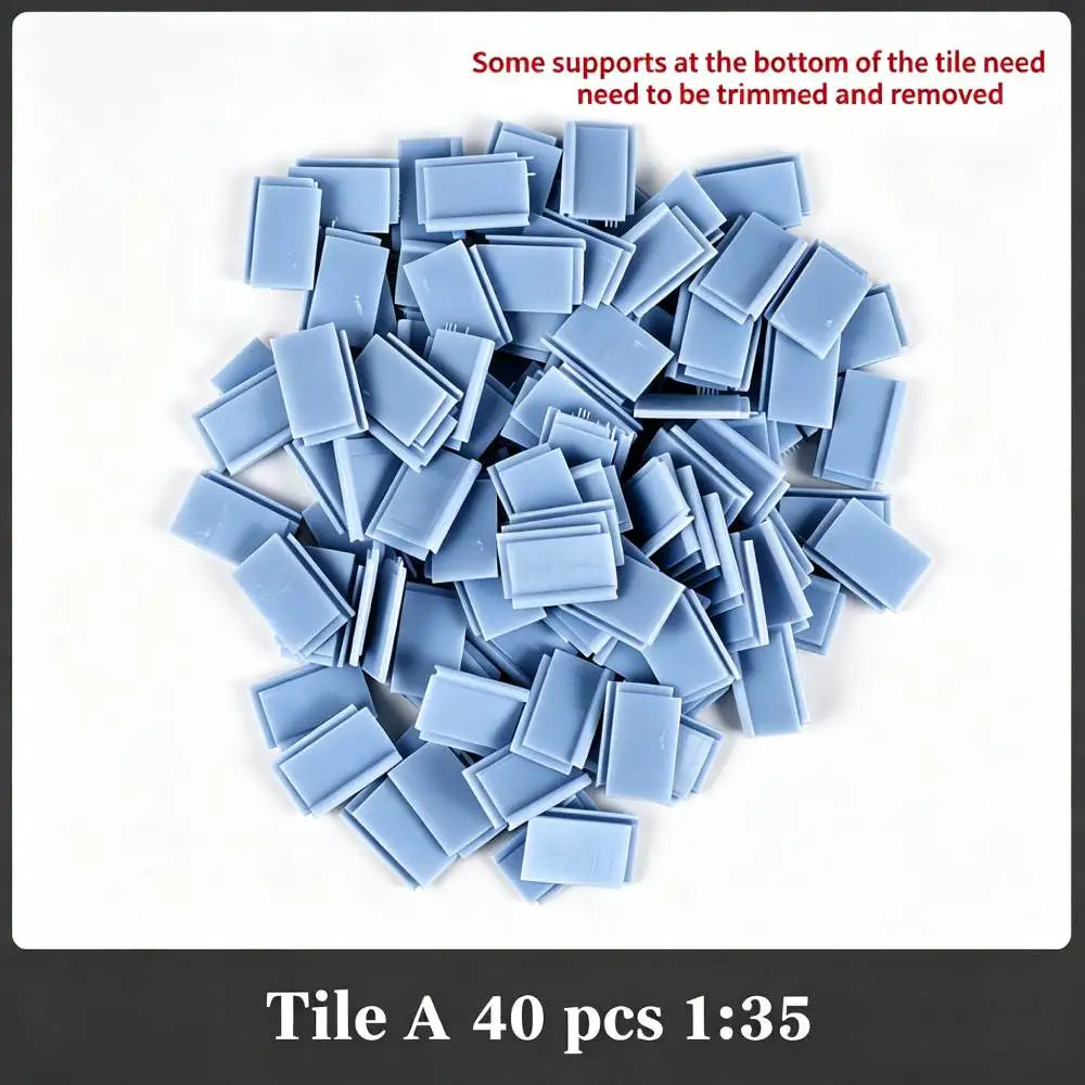 1/35 scale model roof tiles for dioramas