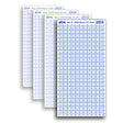White abs modeling sheets with blue grid markings and varying line thicknesses for precise technical drawing