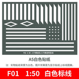 Road marking sheets for dioramas, 1/50 pattern F01