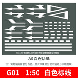 Road marking sheets for dioramas, 1/50 pattern G01
