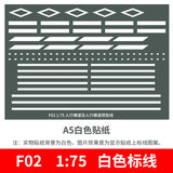 Road marking sheets for dioramas, 1/75 pattern F02
