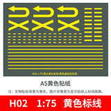 Road marking sheets for dioramas, 1/75 pattern H02