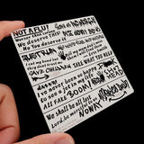 White rectangular sticker with black graffiti text for scale modeling tools