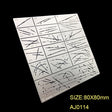 Reusable stainless steel scratches stencil, short and medium patterns, 80x80 mm