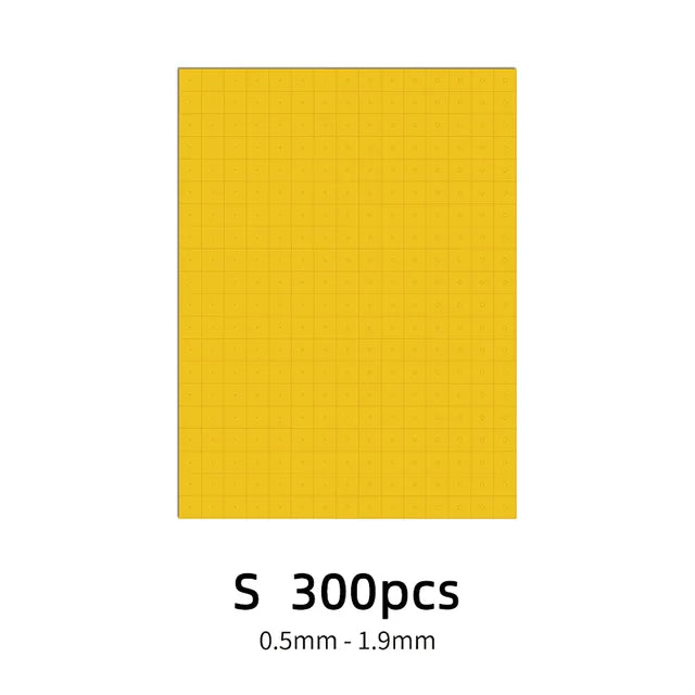 Galaxy model mask circles: yellow precision hobby grid sheet 0.5-1.9mm thick