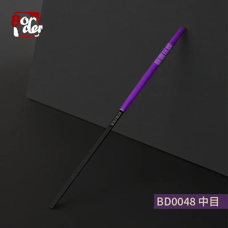 Purple and black Border ultra-thin modeling file with textured grip