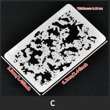 Silver camouflage stencil for streaking effects in scale modeling