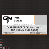 Carbon fiber simulating checkerboard pattern water-slide decal
