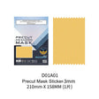 Yellow hexagonal galaxy model camouflage mask sticker precut pattern