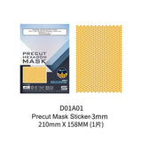 Yellow hexagonal galaxy model camouflage mask sticker precut pattern