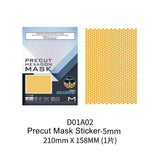 Yellow hexagonal galaxy model camouflage mask sticker precut pattern
