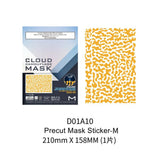 Yellow cloud galaxy model camouflage masks precut sticker pattern