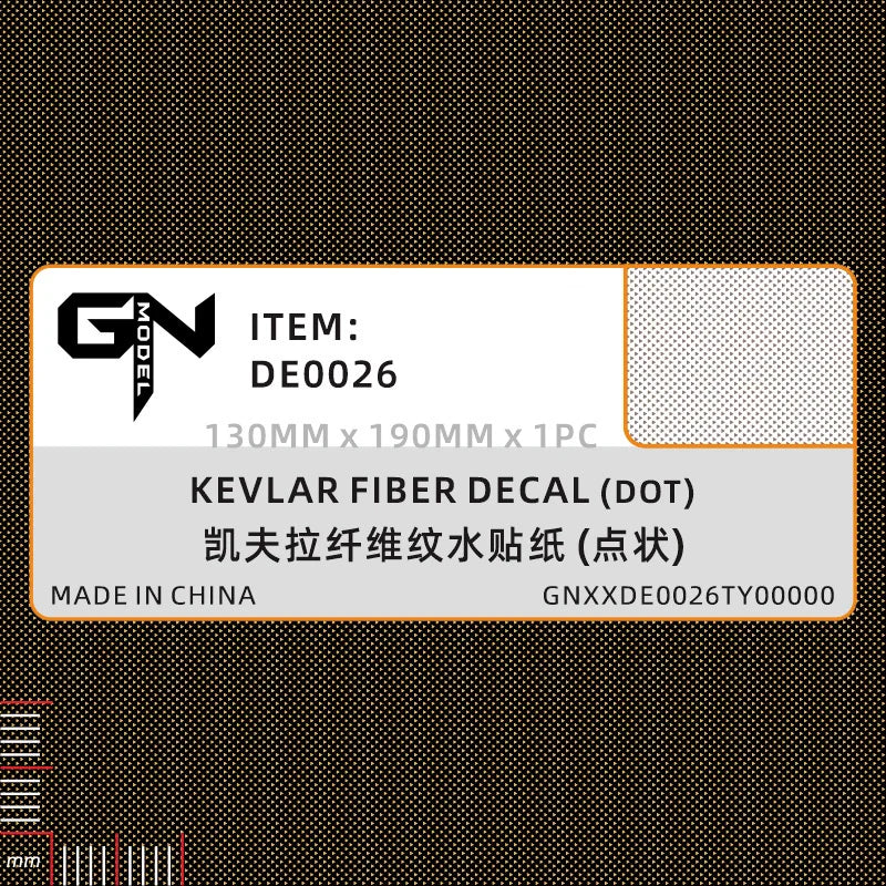 Black kevlar fiber decal with dot pattern, carbon fiber simulating de0026