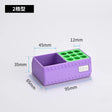 Purple glue holder with green silicone grid for scale modeling glue bottles