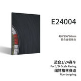 Black aluminum alloy frame display base with realistic curved racing track