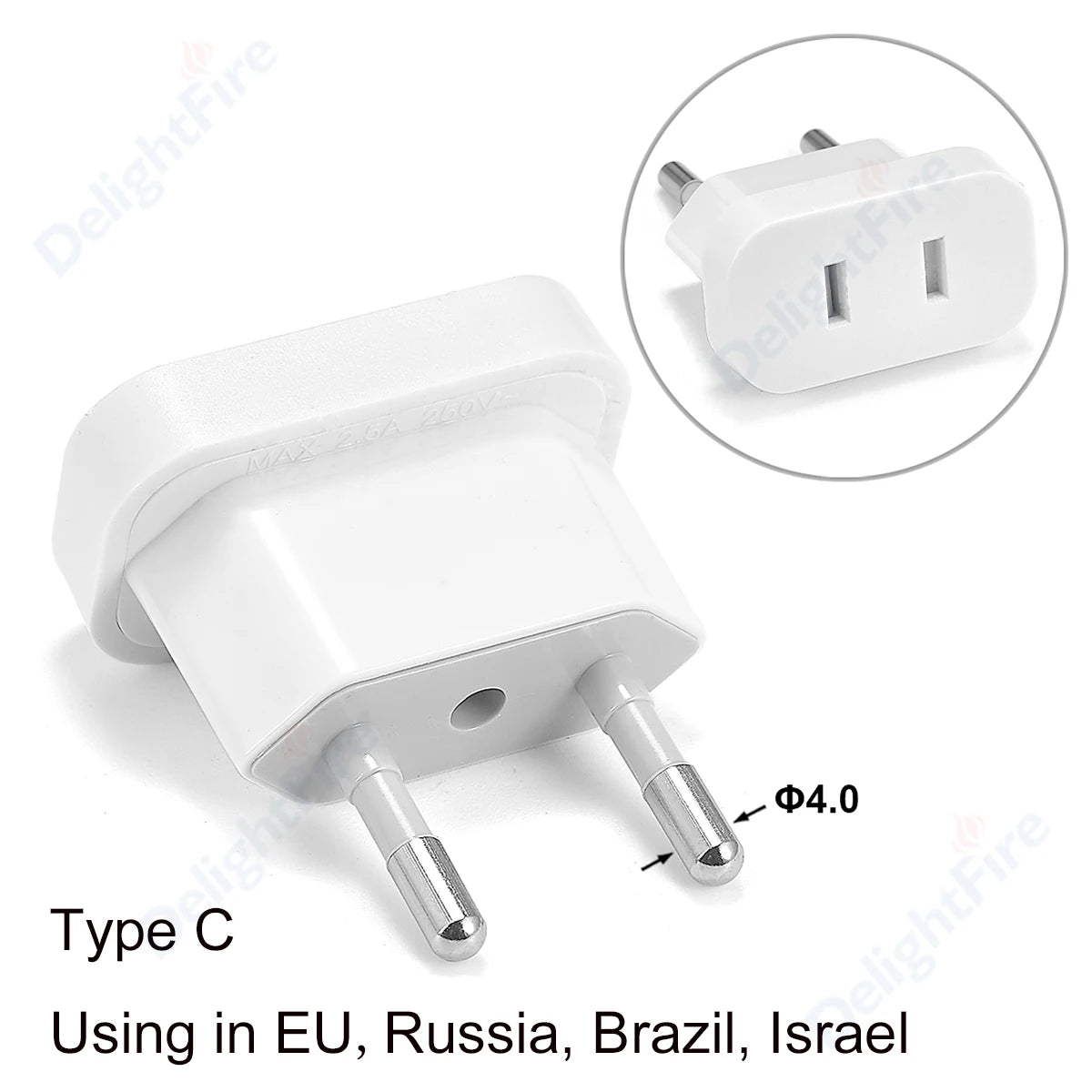 US to EU Plug Adapter