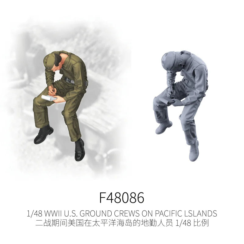 1/48 scale WWII US Pacific ground crew model (10 figures)
