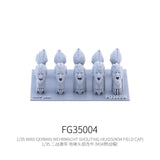 10pcs 1/35 3D-printed shouting Wehrmacht heads with M34 caps for scale modeling tools