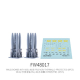 Galaxy model 1/48 gray MK.82 bombs with fins and galaxy decals