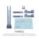 Galaxy Model 1/48 AGM-88A HARM missiles with LAU-118B launchers on SU-27 adapters