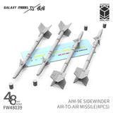 Galaxy Model AIM-9 Sidewinder 1/48 gray 3D-printed missiles