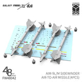 Gray Galaxy Model 1/48 3D-printed AIM-9L/M Sidewinder missile kit parts