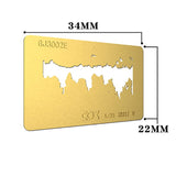 Gold city skyline corrosion stencil for scale modeling tools