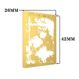 Gold corrosion stencil with rust pattern for scale modeling tools