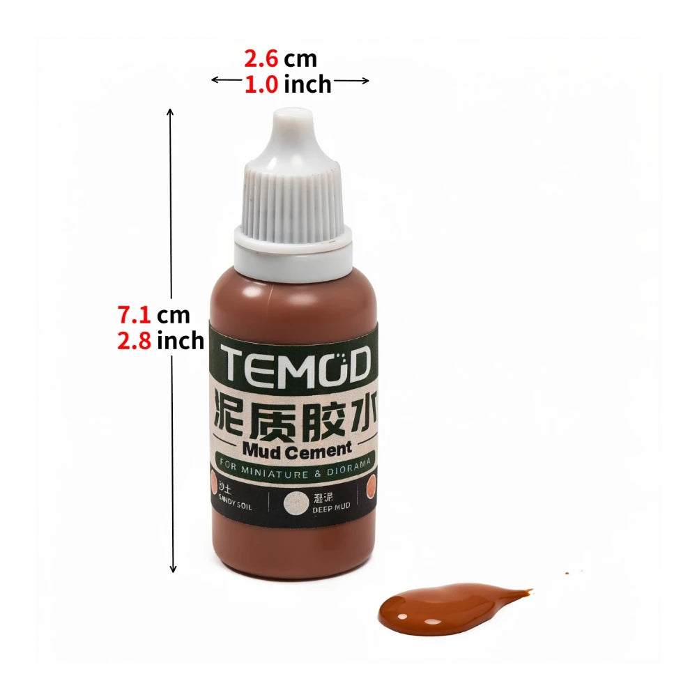 TEMOD mud-textured scenic glue, Dark Mud