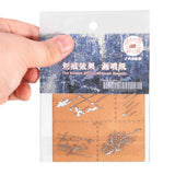 Scratch effect airbrush stencil for weathering effects in scale modeling tools